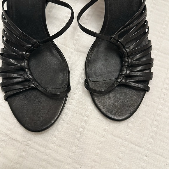 3.1 Phillip Lim Black Ankle Strap Leather Heels - Picture 5 of 8